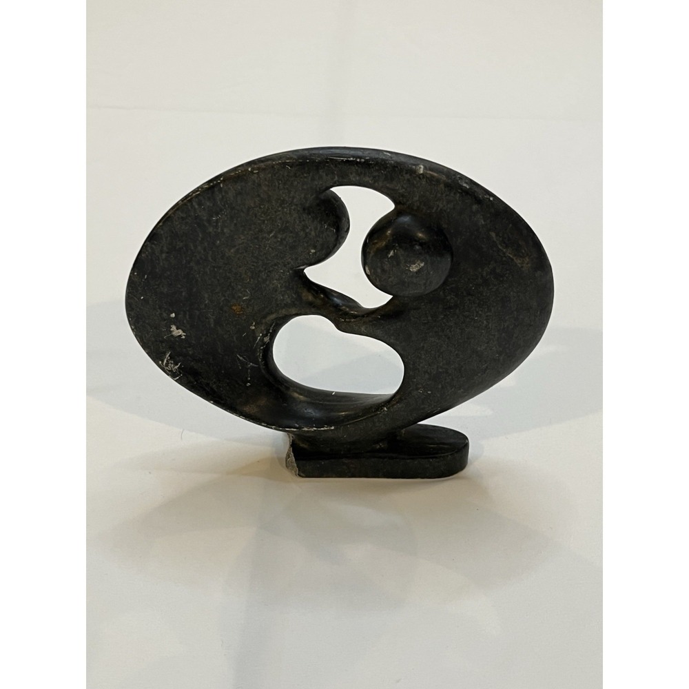 Vintage Shona stone sculpture Zimbabwe Ring Of Love Hand Carved